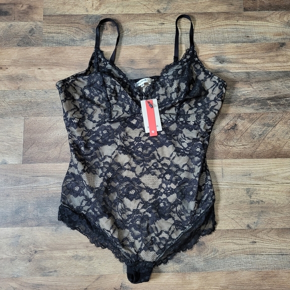 Popilush Black Lace V Neck Shapewear Tummy Control Bodysuit Size 3XL - Picture 5 of 10